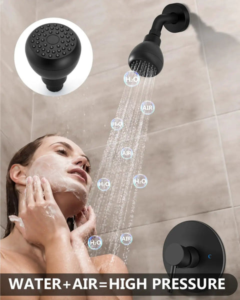 Matte Black Shower Faucet Set With Rough In Valve And Shower Head Crafted From Sus304 Stainless Steel And Solid Brass For Rust Resistant Daily Showers Built Like A Tank Straight Up Game Changer For Your New Bath