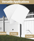 White Self-Adhesive Vinyl Siding Patch Kit With 20 Patches For Quick Patch Ups On Cracks, Holes, Or Blemishes On Vinyl Siding Or Fences