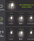Outdoor Solar Landscape Floor Lamp With Motion Sensor 60W Equivalent Aluminum Waterproof No Fuss Setup Cordless Garden Light light modes