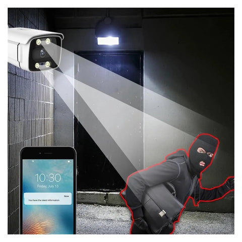 Premium 8Ch Poe Security Camera Nvr Kit Serves True 4K Ultra Hd Footage with AI showing a thief caught in the act.