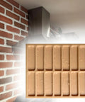 Antique Brick Concrete Mold Kit BS 6113 Flat Molds displayed with installed old brick wall texture in background