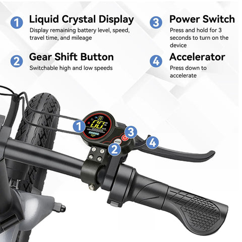 Beefed-Up Electric Scooter Controller With Color LCD Display And Shift Switch, Dual-Mode Brushless Motor Speed Controller For E-Bikes, 36V/48V/60V Compatibility, 48V 250/350W Screen, Easy View Data For Speed, Power, And Mode
