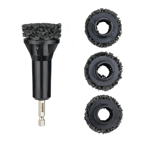K234 Wheel Hub Resurfacing Kit with Brake Surface and Lug Stud Cleaner, includes sanding pads for quick rust cleanup, hex drive