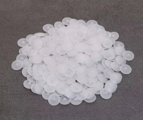 200 Pieces White Plastic Self Tapping Screw Cap Covers 7mm Diameter For Cabinets And Furniture Fittings Durable PP Construction