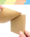 3x3 Self Stick Sticky Notes Set In 6 Bright Colors For Office School And Home, Kraft Paper Notes being peeled off a pad