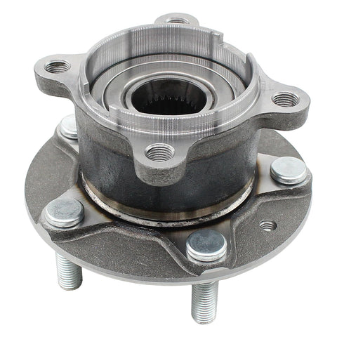 Front view of Rear Left And Right Wheel Bearing And Hub Assembly For Mazda 3 2.5L AWD 2019 Through 2025 And CX 30 2.5L AWD 2020 Through 2025 Premium Replacement With Sealed Bearings For Smooth Quiet Reliable Drivetrain Performance.