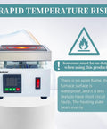 Digital Cast Iron Lab Hot Plate 110V 1000W with microcomputer control, square heating surface, and safety indicators visible.