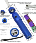 Components of Lit Fiber Optic Space Dancing Light Whip with Rechargeable LED, 5.9Ft Rave Toy, including handle, battery, and cable.