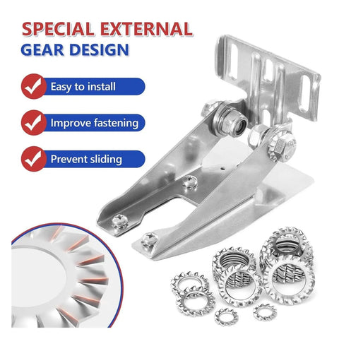 Beefy 555 Piece 304 Stainless Steel Lock Washer Set With External Tooth And Internal Tooth Serrated Washers For Anti Loosening And Vibration Resistance Heavy Duty Hardware Kit, external tooth washers