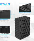 Close-up of a 4 Pcs Auto Lift Pads Natural Rubber Jack Stand Block, textured surface, designed for vehicle support and stability.