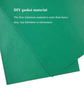 Green gasket paper sheets (2), non-asbestos, 1.2mm thick, for DIY automotive engine seals