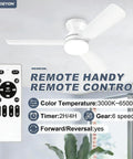 Low Profile 42 Inch Ceiling Fan With Light And Remote Reversible Motor 3 CCT Dimmable LED Quiet Noiseless Operation White