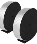 Two rolls of Beefed Up Heavy Duty Pipe Insulation Wrap 2 Inch By 33 Foot Self Adhesive Aluminum Foil Tube Insulation For Outdoor Water Pipes Winterproof Anti Freeze Protection Keeps Heat In And Reduces Heat Loss