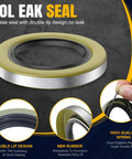 4 Pack Trailer Axle Hub Grease Seals 1.719 In ID X 2.565 In OD With 4 Cotter Pins For 3500 Lb Spindles featuring double lip design