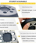 No Nonsense Replacement Heavy Duty Sanding Pad for DWE6423 with metal backing and 8 dust holes displayed with hand holding it