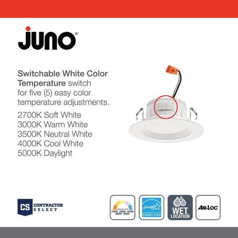 4 Inch Led Recessed Lighting With 5 In 1 Switchable Color And 625 Lumen Downlight Trim Kit Bringing That Cozy Matte White Baffle Ceiling Vibe For Super Easy Home Fixes
