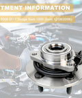 515126 Two Piece Front Wheel Hub And Bearing Assembly For 2009 2010 2011 Ram 1500 From December 2008 Direct Replacement
