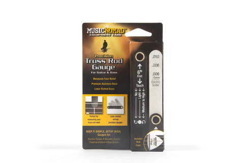 Relief Gauge Tool For Guitars Precision Truss Rod Neck Measurement Kit In Stainless Steel Oil Free Laser Etched Inch And MM Sizes Covers.006.008.010