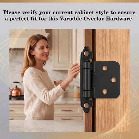 Matte Black Cabinet Door Hinges Two Pairs Four Pack Self Closing Half Inch Partial Overlay Semi Concealed Face Frame