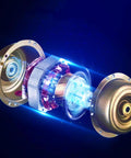 Close-up view of a motor assembly with visible coils and internal components, part of the Heavy Duty Portable Evaporative Air Cooler.