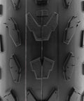 Close-up of All Terrain ATV Tires 18x7-7 Set Of 2 Tubeless 4 Ply With Directional V Knobby Tread A007