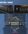 Control panel of the heavy duty 30 meter pipeline inspection camera with buttons for DVR functions and settings.