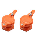 Two Pack Nylon Honey Gate Valves For Extractors, Tough Beekeeping Tap Fittings For 5 Gallon Buckets, Quick Harvest Setup, Orange Color