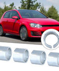 Four Piece Set Of Precision Cylinder Head Dowel Pins For LS LT Gen 3 4 5 Engines LQ4 LQ9 L83 L86 Vortec 5.3L 6.0L in front of a red car