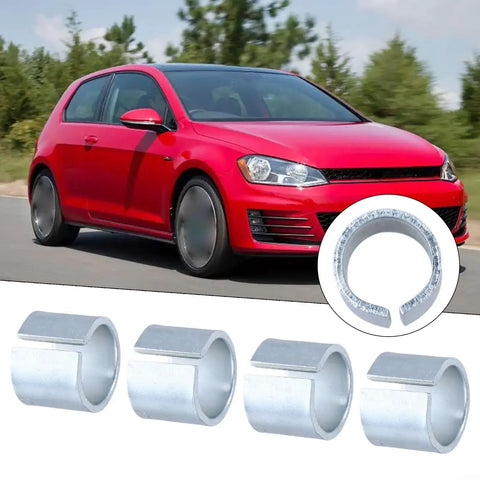 Four Piece Set Of Precision Cylinder Head Dowel Pins For LS LT Gen 3 4 5 Engines LQ4 LQ9 L83 L86 Vortec 5.3L 6.0L in front of a red car