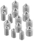 Stainless Steel Hex Socket Set Screws 40 Piece Cone Point M5x8mm M6x8mm Allen Head Hardware For Bathroom Towel Bar Mounting Easy Install Kit With Versatile Applications, stainless steel cone-point screws