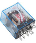 Plug And Play 8 Pin DPDT Relay With Socket Base 10A 220 To 240 Volt AC For Industrial Control Panels Beefy Heavy Duty Wiring Kit Ideal For Motors Pumps And Other High Load Applications, 8-pin relay socket
