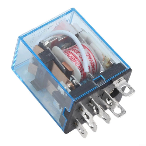 Plug And Play 8 Pin DPDT Relay With Socket Base 10A 220 To 240 Volt AC For Industrial Control Panels Beefy Heavy Duty Wiring Kit Ideal For Motors Pumps And Other High Load Applications, 8-pin relay socket