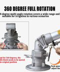 360 Degree Rotating Sprayer With Zinc Alloy Build Adjustable Nozzle Water Saving Pro Grade Tech For Crops And Lawns Delivers Even Coverage For Your Yard Includes 1.2M Bracket