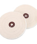 Premium 2PCS Cotton Buffing Wheels For Wood And Metal Polishing, 144Mm Outer Diameter With 12Mm Bore for die grinders.
