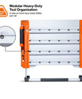 LiftPro 24 Inch Wall Mount System for Man Lifts and Scissor Lifts with 4 interior rails and 1 exterior rail, 50 lb capacity