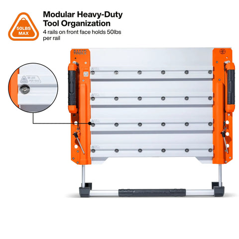 LiftPro 24 Inch Wall Mount System for Man Lifts and Scissor Lifts with 4 interior rails and 1 exterior rail, 50 lb capacity