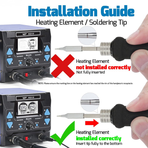 Installation guide for 2 In 1 Soldering Station And Hot Air Rework Station Beast Mode Heavy Duty 1000W Kit with C245 cartridge
