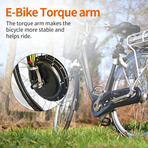 Beefy Universal Torque Arm For Electric Bikes Heavy Duty Front Or Rear Hub Motors And Mid Drive Motors 12mm 14mm Fitment Aluminum Iron Construction Anodized Finish For Strength And Safety on rear hub motor e-bike