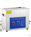 Professional 10 Liter Ultrasonic Cleaner With Digital Timer And Built In Heater, stainless steel, designed for cleaning jewelry and precision parts.