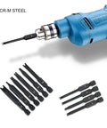 Premium Pro Grade Heavy Duty Spanner Bit Set With Magnetic Snake Eye Security Screwdriver Rugged Chrome Molybdenum Steel Hardcore Driver Tools For Bike Maintenance Comes With Sturdy Plastic Case, showing CR-M steel bits and a drill.