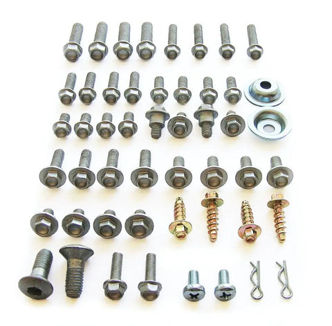 Trackside Essentials Bolt Fastener Pack for Honda, Husqvarna and Kawasaki with assorted 56, 52, 48 piece kits