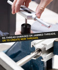 Professional Grade Hand Taper Tap Measuring Exactly For 3/8-20 Bsf 2B Screws crafted from tough HSS steel in use, re-threading.