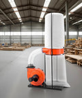 Beast 1100 CFM Dust Collector For Woodworking With 2.5 Micron Vortex Cone 1.5 HP in industrial warehouse setting