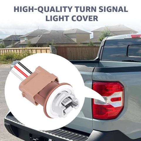Ford Turn Signal Light Socket With 3 Wire Pigtail Direct Replacement For F-250 F-350 2004-2013 Super Duty Plug And Play Also Fits