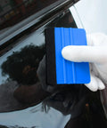 All In One Car Vinyl Wrap Tool Kit With 1800W Heat Gun Felt Squeegee in use on car surface