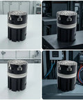 Industrial Pneumatic Gripper Tool Cylinder Clamp With Six Jaw Claw For Equal Expansion And Adjustable Jaw Travel Built Tough For Automated Systems Part Handling And Heavy Duty Equipment Maintenance And Assembly Lines, black six-jaw cylinder