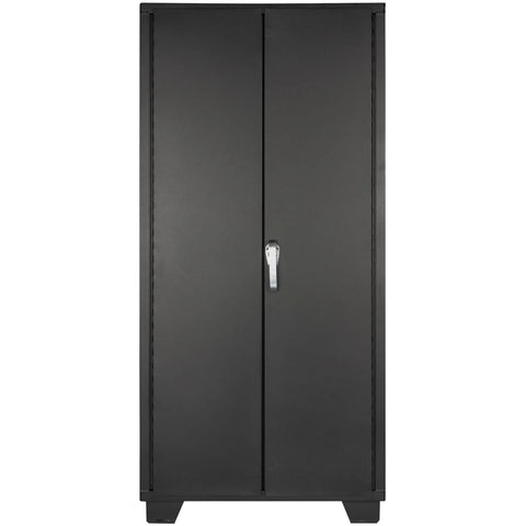 Front view of Beefy Tool Storage Cabinet With Bin Mounts DZ Includes 132 Bins 36 Inches Wide By 24 Inches Deep By 78 Inches High