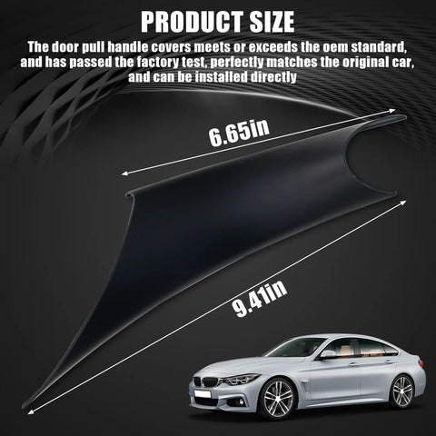 BMW Interior Door Pull Handle Cover Replacement For 3 Series 4 Series M3 M4 Models 2012-2019, shown with dimensions