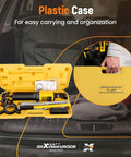 20T Hydraulic Gear Puller Kit With 2 Or 3 Jaw Puller in yellow plastic case, for industrial maintenance and machinery repair