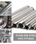 Two Pack 304 Stainless Steel Pipe Nipples With One Quarter Inch NPT Male Threads, 12 Inch Length, for plumbing and marine projects